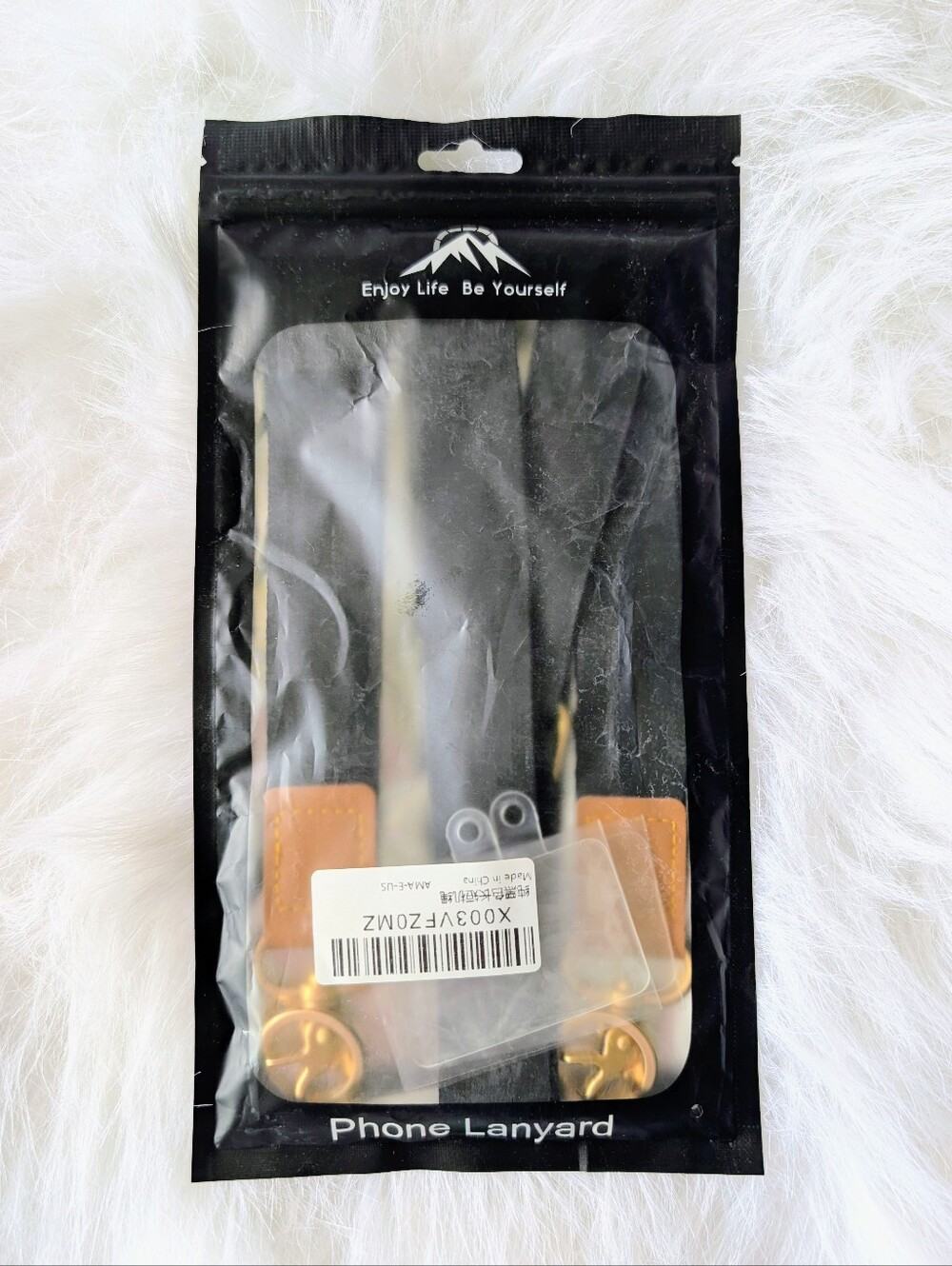 Phone Lanyard, Black Gold, Cross Body And Wrist Strap, Phone Accessories